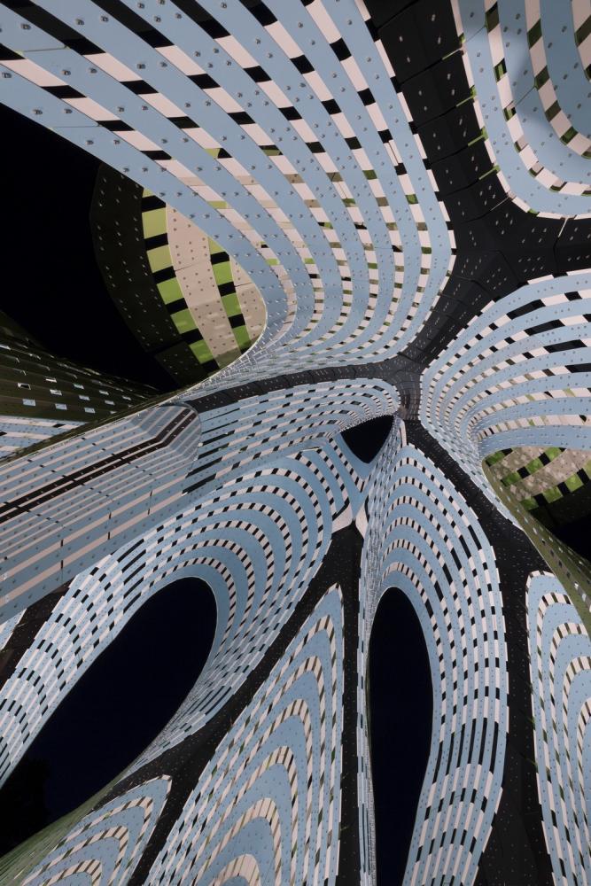 Marc Fornes created ultra-thin contorted installation for Astana's